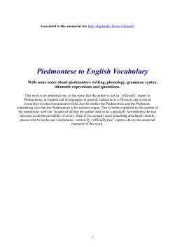 Piedmontese to English Vocabulary - Libero