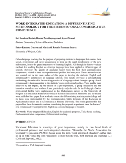 WORK-INTEGRATED EDUCATION: A DIFFERENTIATING