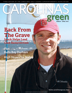 March-April 2015 - Carolinas Golf Course Superintendent