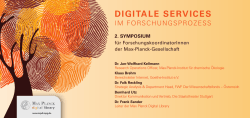 Flyer des Symposiums 2015 - Digitale Services im Forschungsprozess