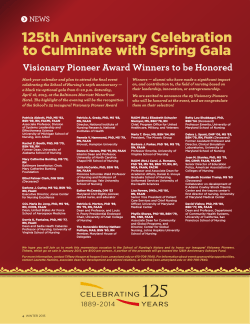 125th Anniversary Celebration to Culminate with Spring Gala