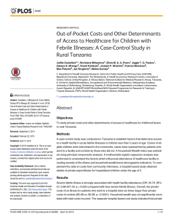 Out-of-Pocket Costs and Other Determinants of