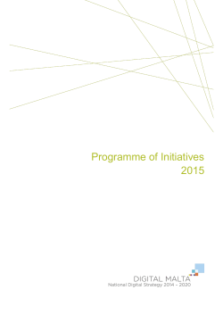 Programme of Initiatives 2015 - Digital Malta