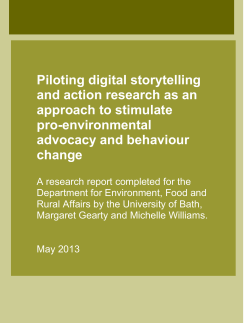 Piloting digital storytelling and action research as