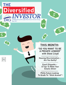 Monthly Newsletter - Diversified Real Estate Investor Group