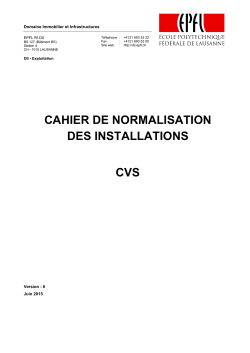 Cahier de normalisation CVS - DII-E