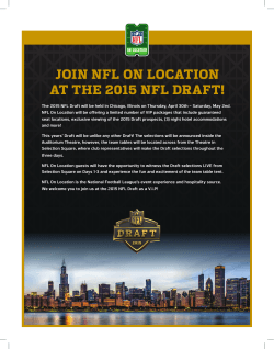 JOIN NFL ON LOCATION AT THE 2015 NFL DRAFT!