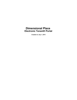 Dimensional Place Electronic TenantÂ® Portal PDF