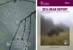 Bear report 2014_Provincia Autonoma di Trento