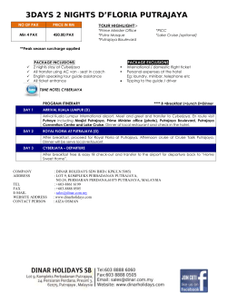 3DAYS 2 NIGHTS D`FLORIA PUTRAJAYA