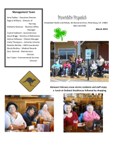 march-2015-newsletter - Dinwiddie Health & Rehab Center