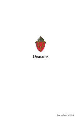 Deacons - Diocese of Corpus Christi