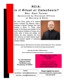 RCIA: Is it Ritual or Catechesis Flyer