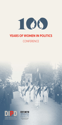 years of women in politics - Danish Institute for Parties and Democracy