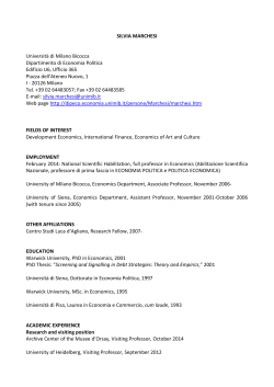 DOWNLOAD the CV in PDF - University of Milano