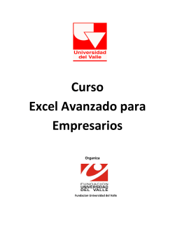 Curso_Excel_Avanzado - FundaciÃ³n Universidad del Valle