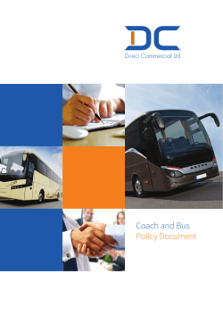 Coach and Bus Policy Document