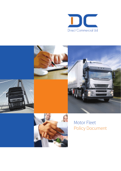 Motor Fleet Policy Document