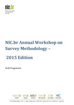 NIC.br Annual Workshop on Survey Methodology â 2015