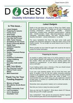Disability Information Service Quarterly