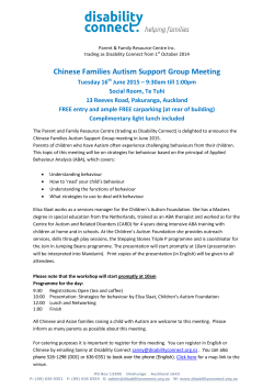 Chinese Families Autism Support Group Meeting