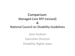 (revised) & National Council on Disability Guidelines