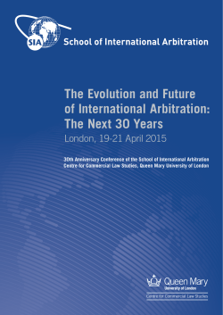 The Evolution and Future of International Arbitration: The Next