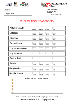 JTheo MUSIKWUNSCH-FRAGEBOGEN