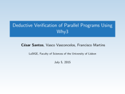 Deductive Verification of Parallel Programs Using