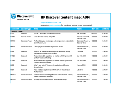 HP Discover content map: ADM