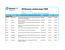 HP Discover content map: ITOM