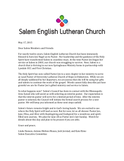 here - Salem English Lutheran Church