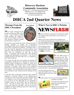 Current Newsletter - Discovery Harbour