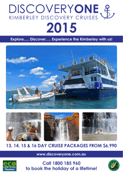 Discovery One 2015 Cruise Brochure