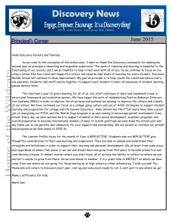 Newsletter - Discovery Middle School