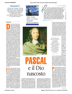 "Pascal e il Dio nascosto", di Carlo Ossola