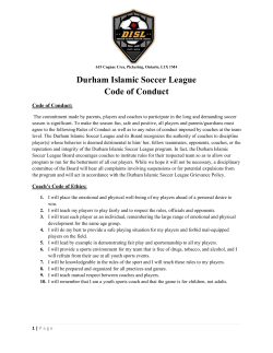 DISL Code of Conduct