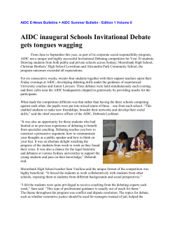 AIDC inaugural Schools Invitational Debate gets tongues wagging
