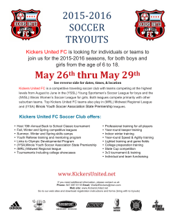 Kickers United F.C. Soccer Tryouts