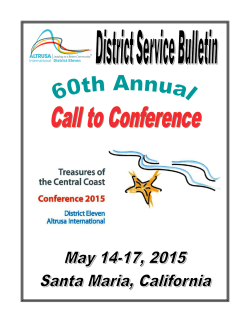 2015 Call to Conference DSB - District Eleven