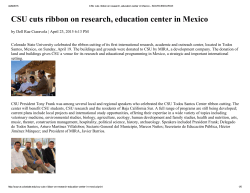 CSU cuts ribbon on research, education center in Mexico