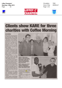 Clients show KARE for three charities with Coffee Morning