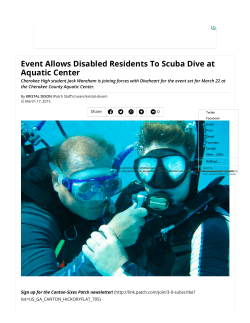 Event Allows Disabled Residents To Scuba Dive at
