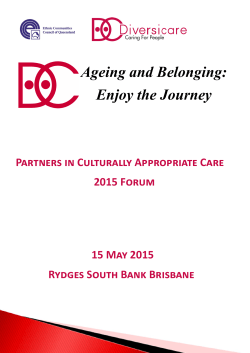 Ageing and Belonging: Enjoy the Journey
