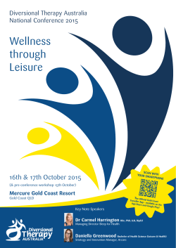 Wellness through Leisure - Diversional Therapy Australia