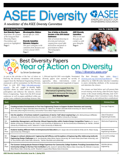 Spring 2015 - ASEE Diversity Committee