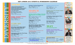 Spring 2015 Calendar of Events - Office of Institutional Diversity