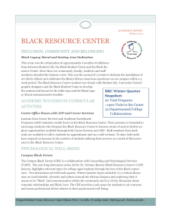 Black Resource Center Winter 2015