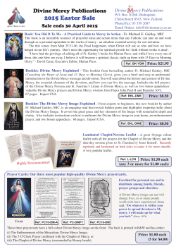 2015 Easter Sale - Divine Mercy Publications