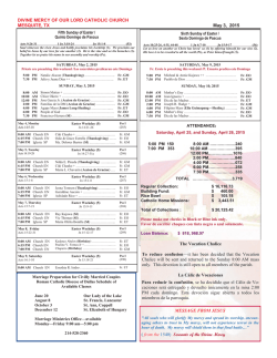 Divine Mercy Church Bulletin May 3, 2015